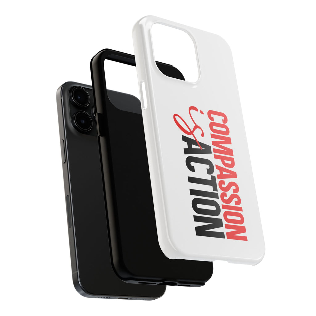 Compassion Is Action iPhone Case — White