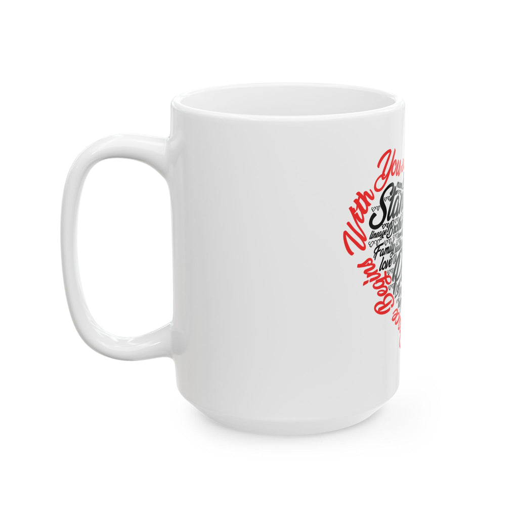Stand Up to Poverty Mug — White
