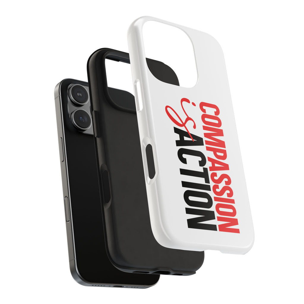 Compassion Is Action iPhone Case — White