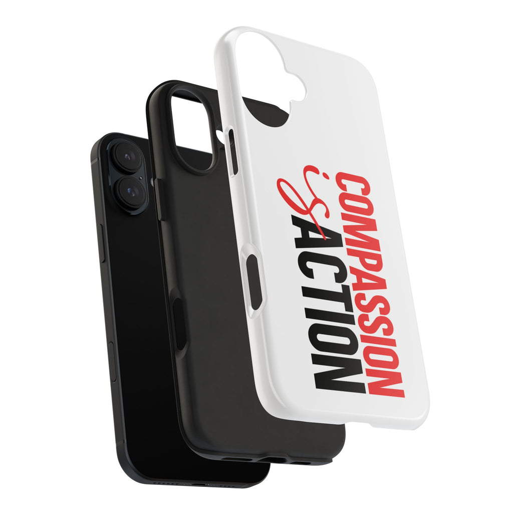 Compassion Is Action iPhone Case — White