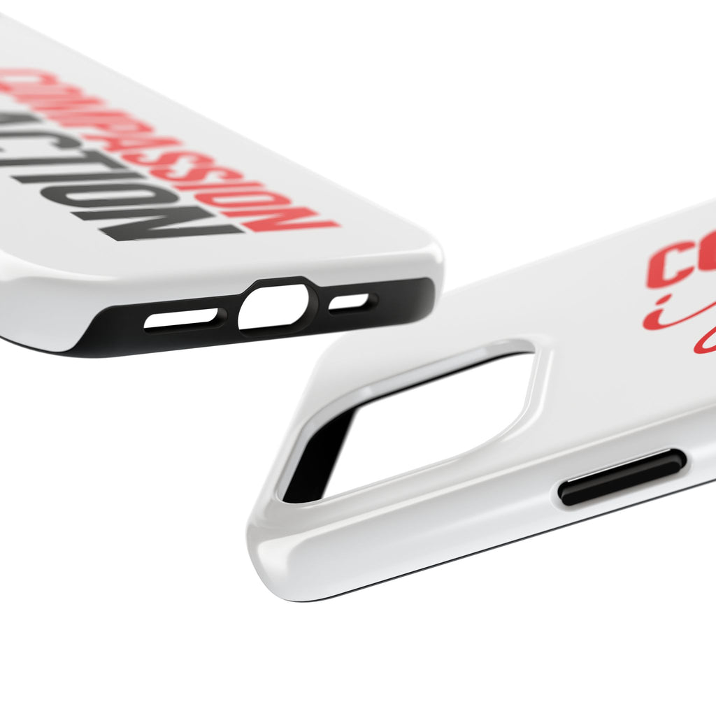 Compassion Is Action iPhone Case — White