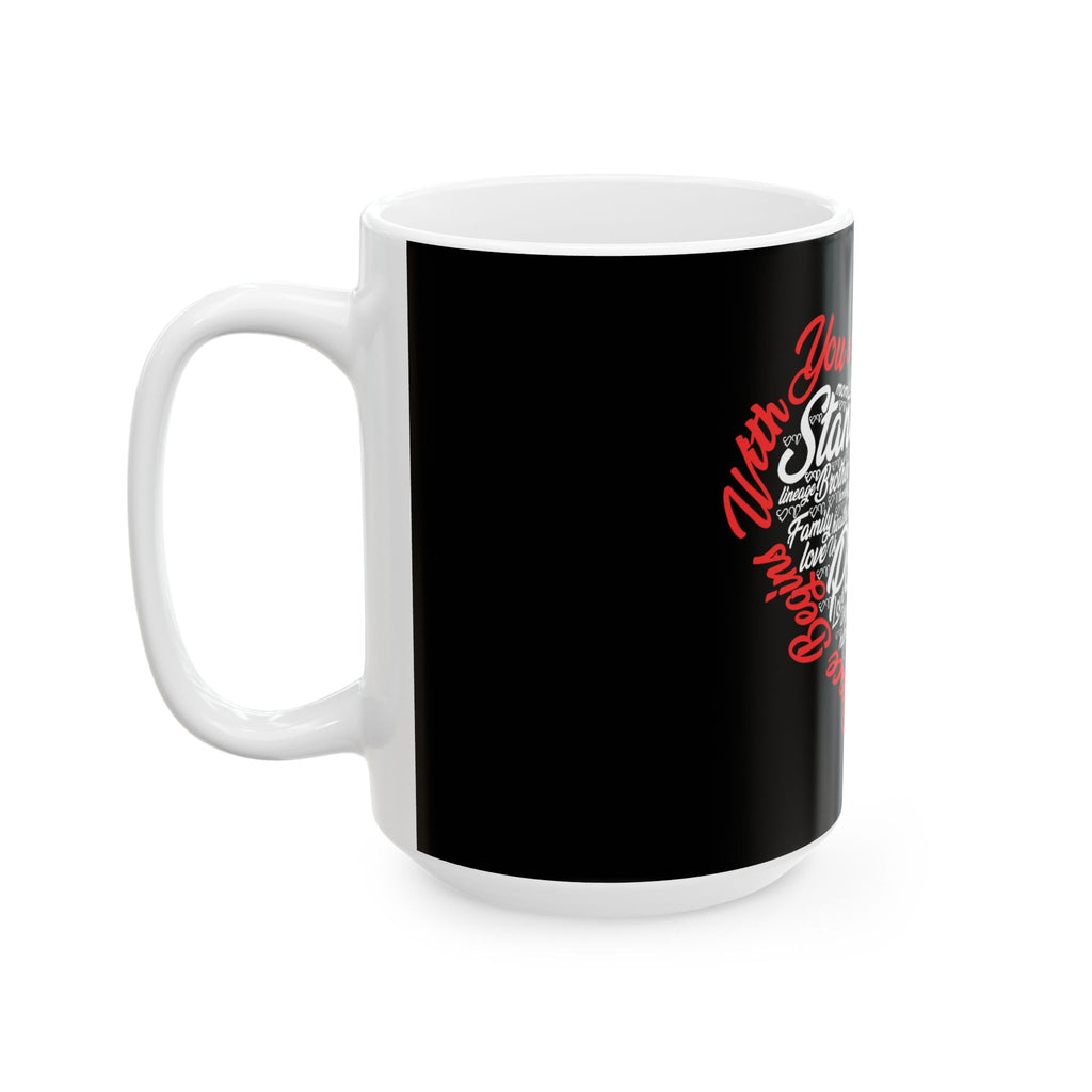 Stand Up to Poverty Mug — Black
