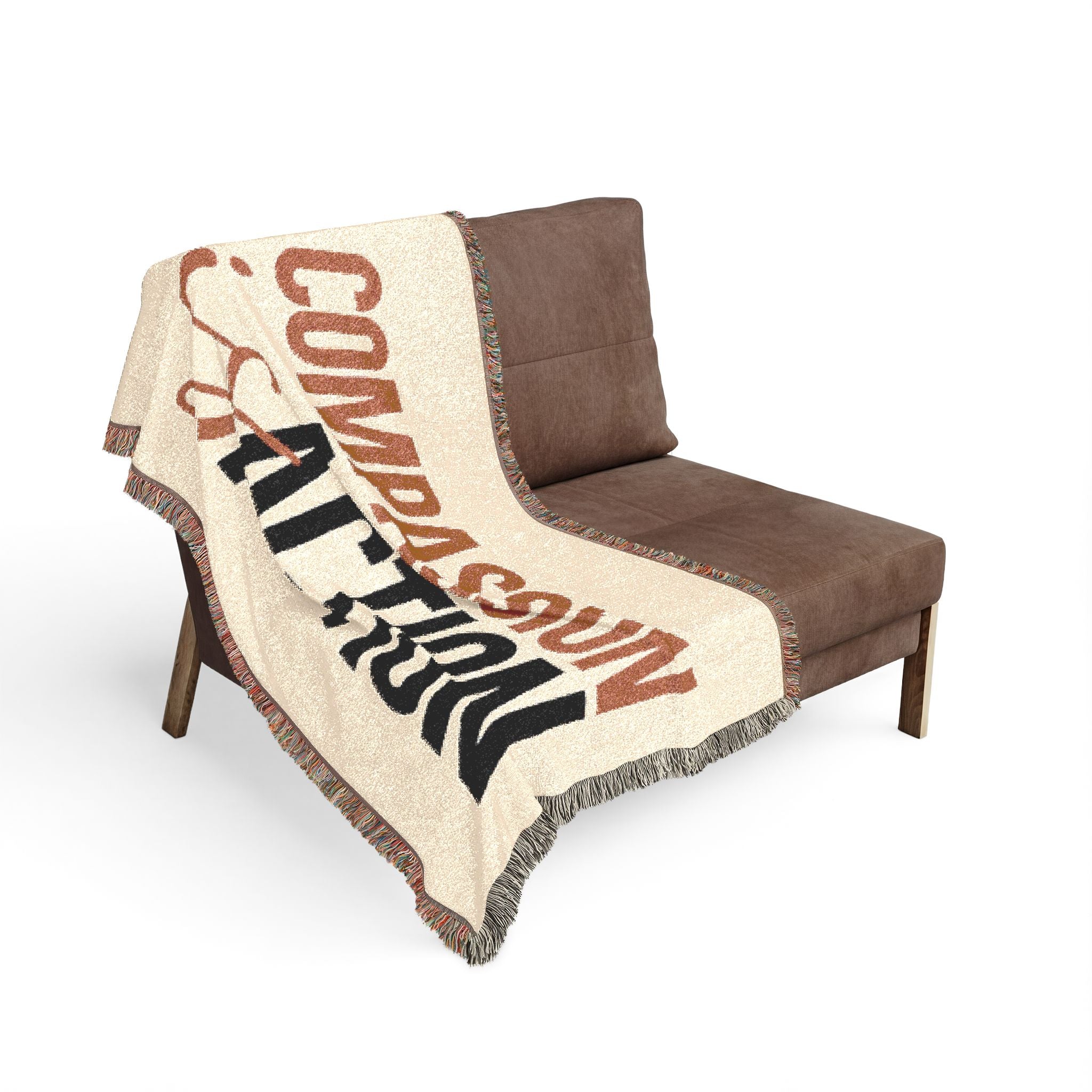 Compassion Is Action Woven Blanket