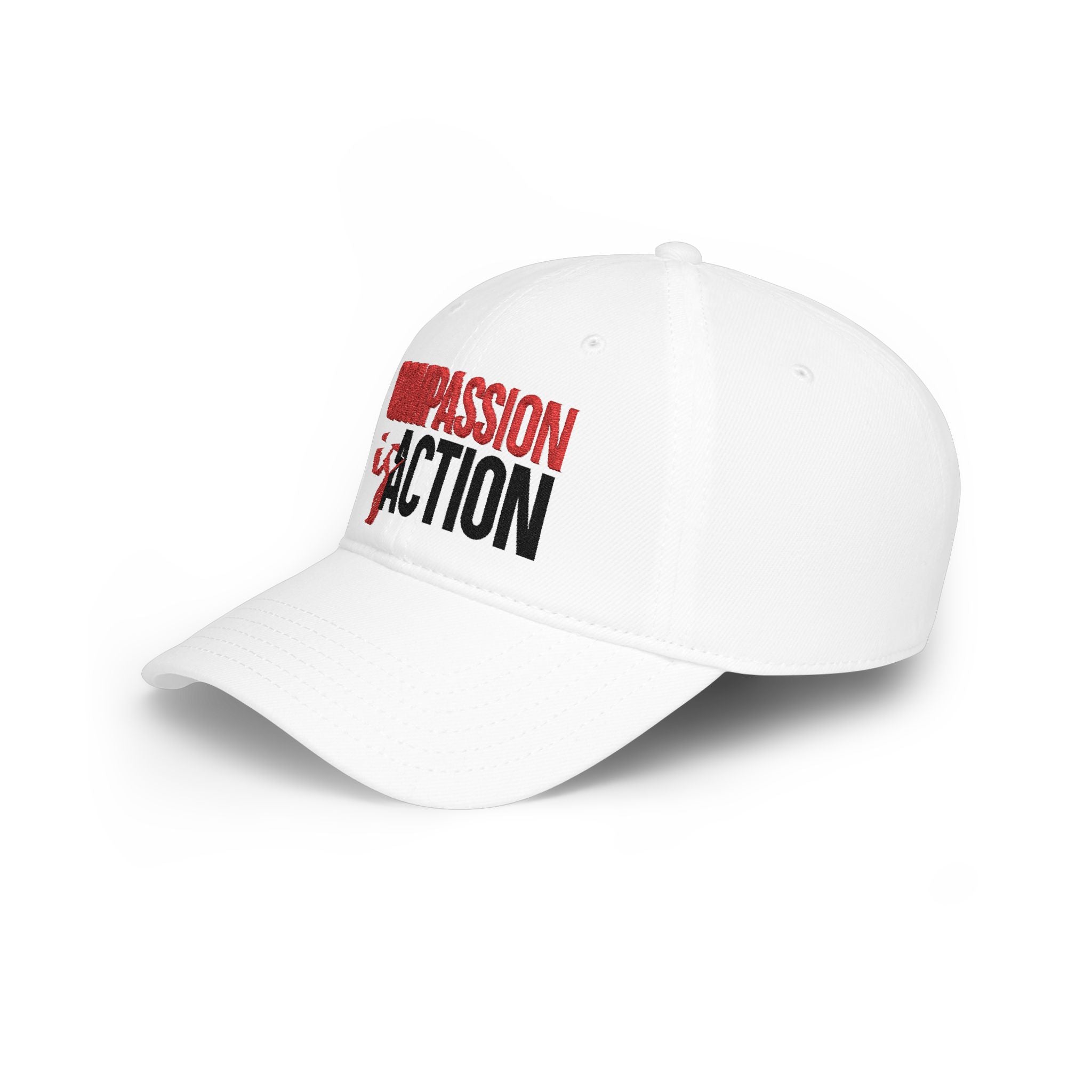 Compassion Is Action Embroidered Baseball Cap - Light