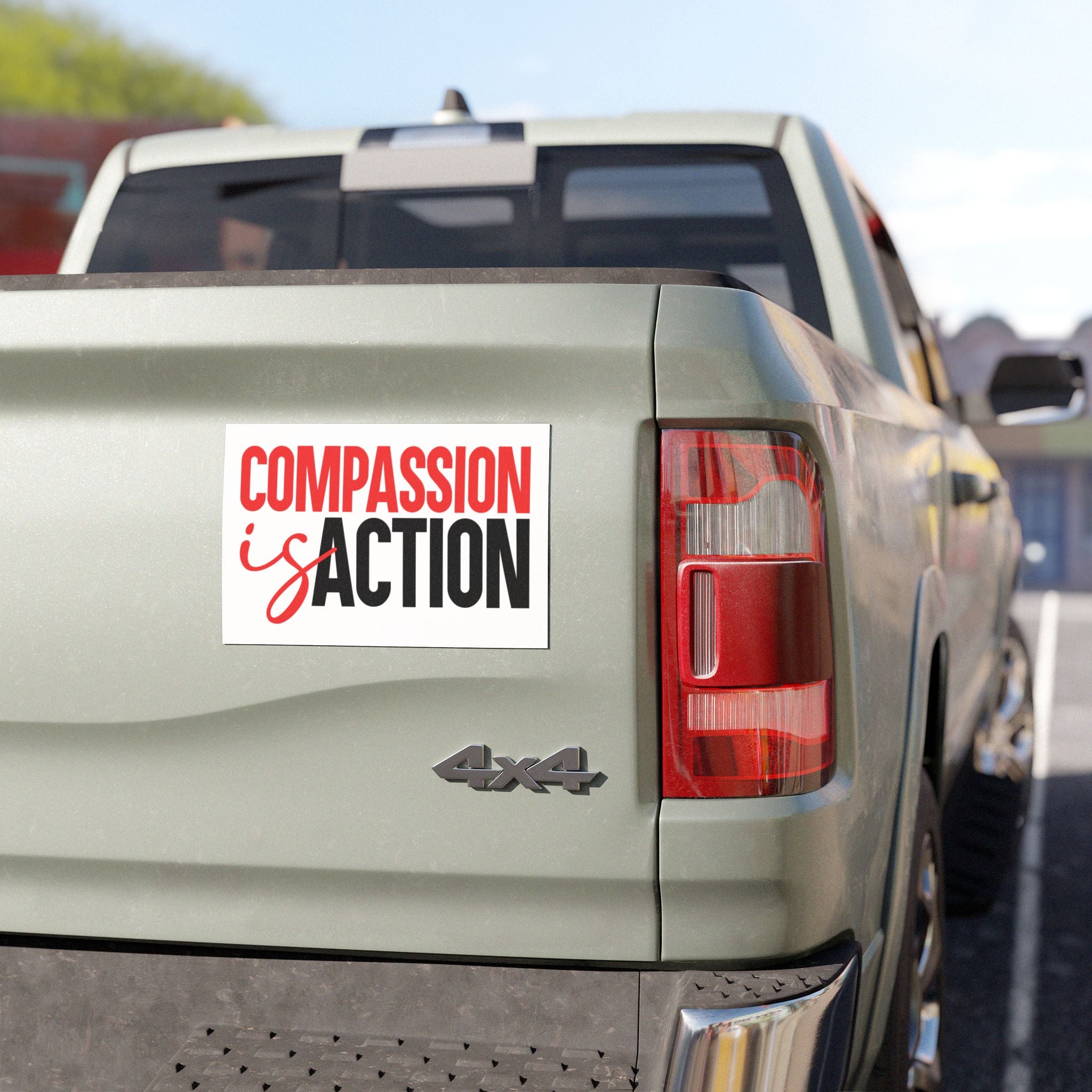 Compassion Is Action Car Magnet