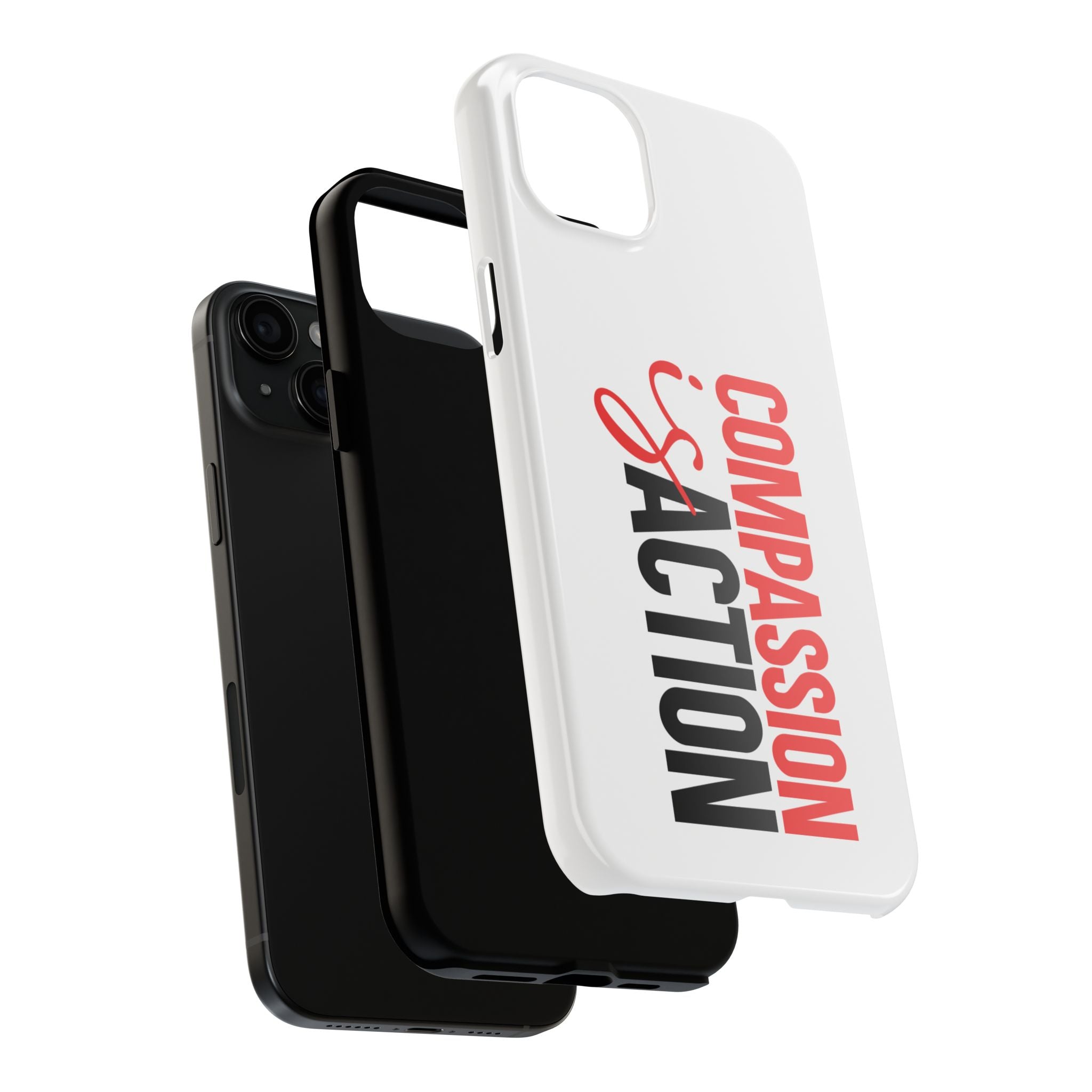 Compassion Is Action iPhone Case — White
