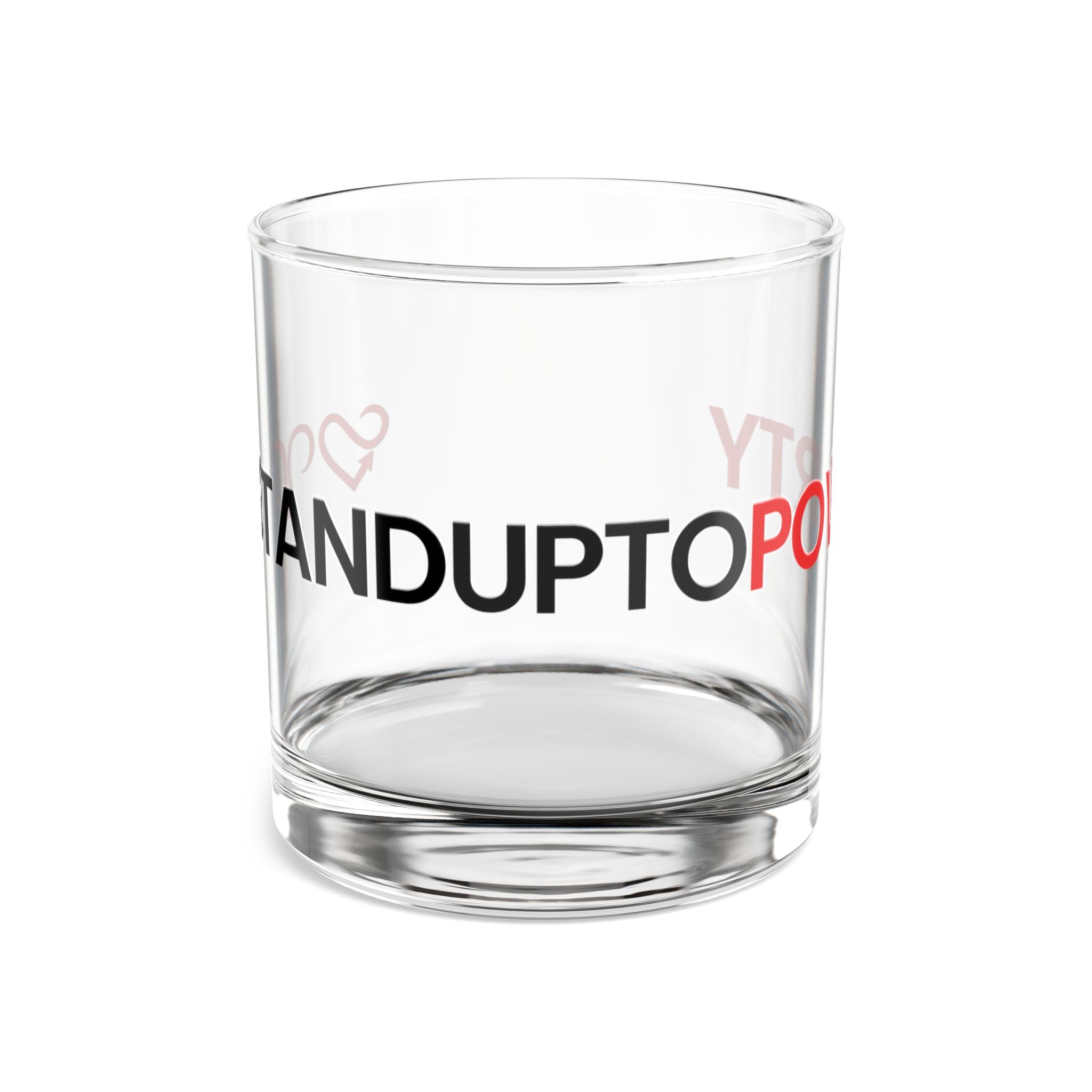 Stand Up To Poverty Rocks Glass