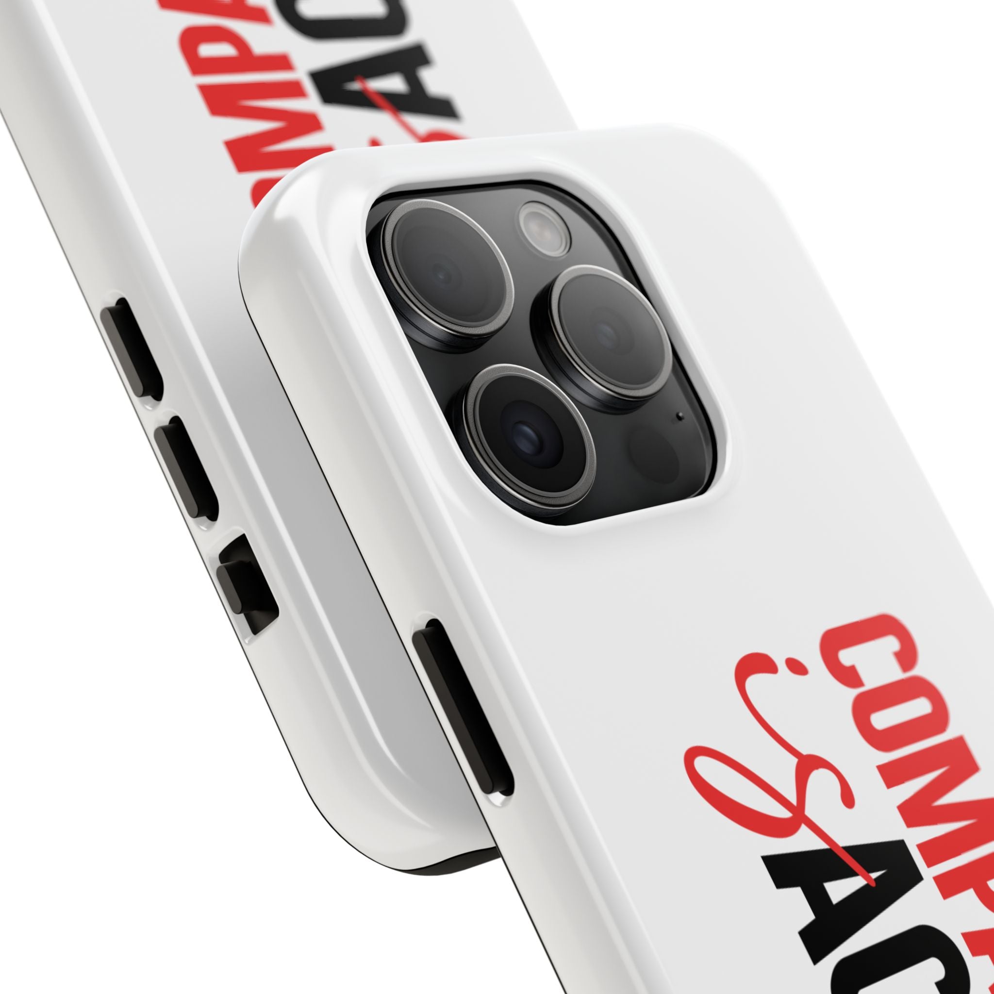 Compassion Is Action iPhone Case — White
