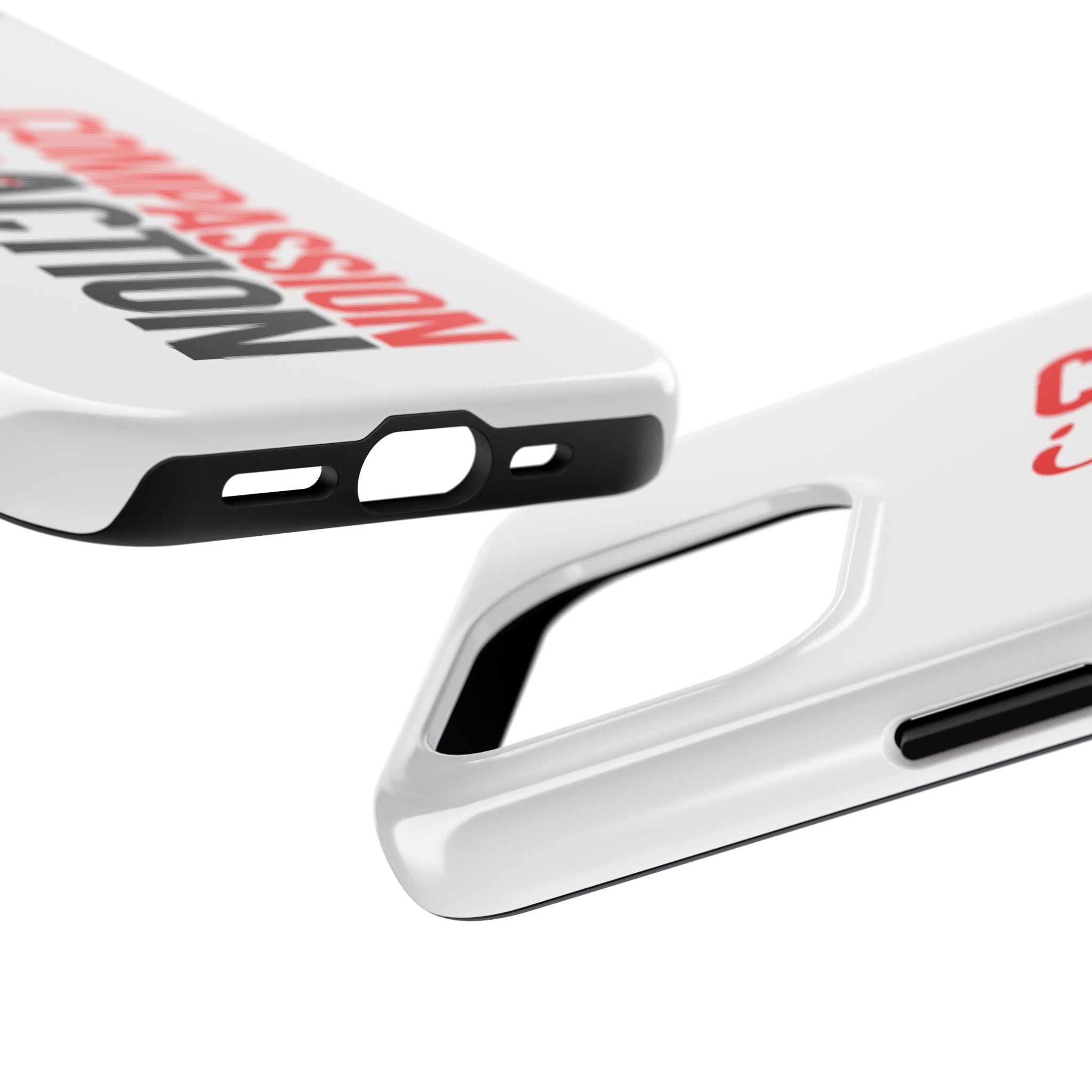 Compassion Is Action iPhone Case — White