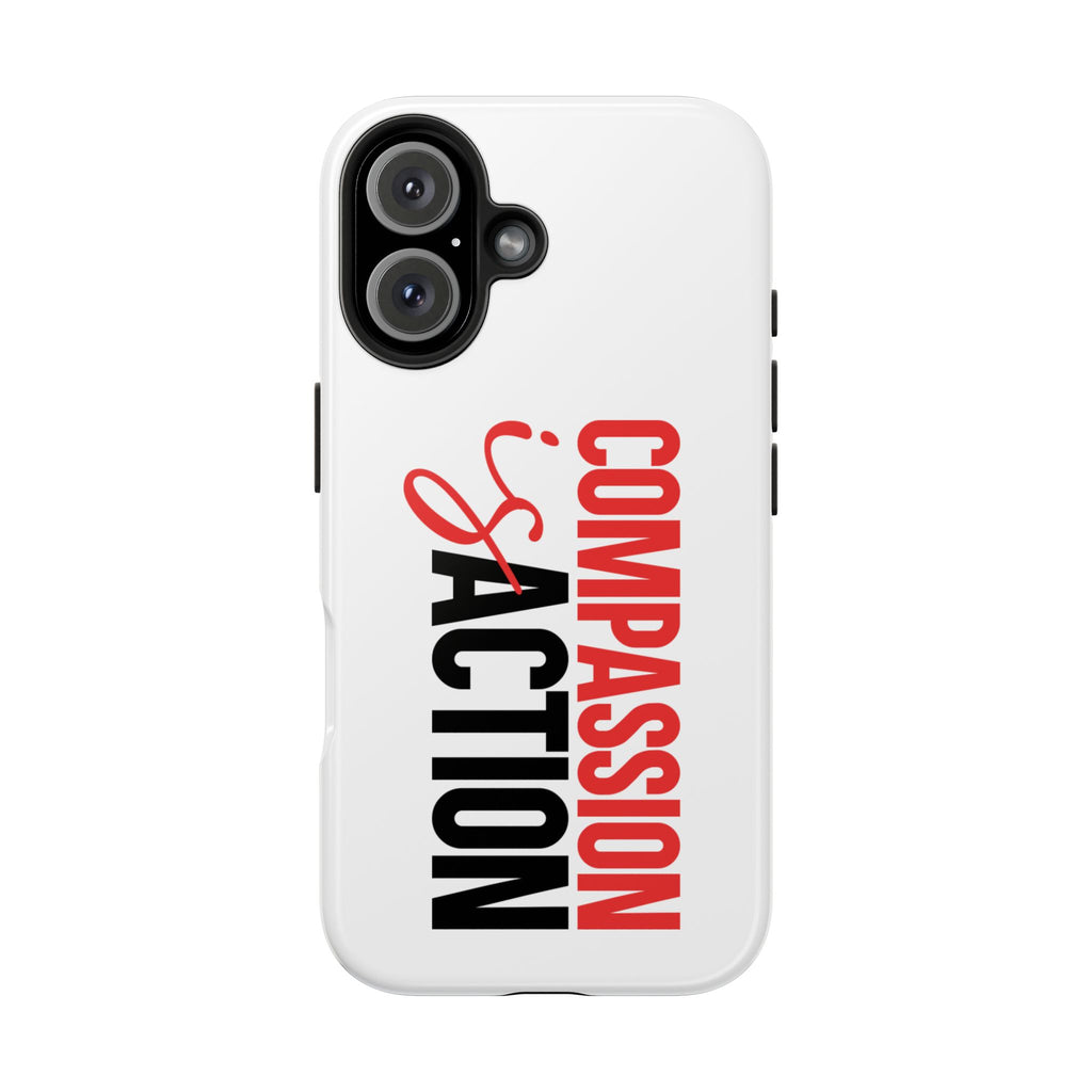 Compassion Is Action iPhone Case — White