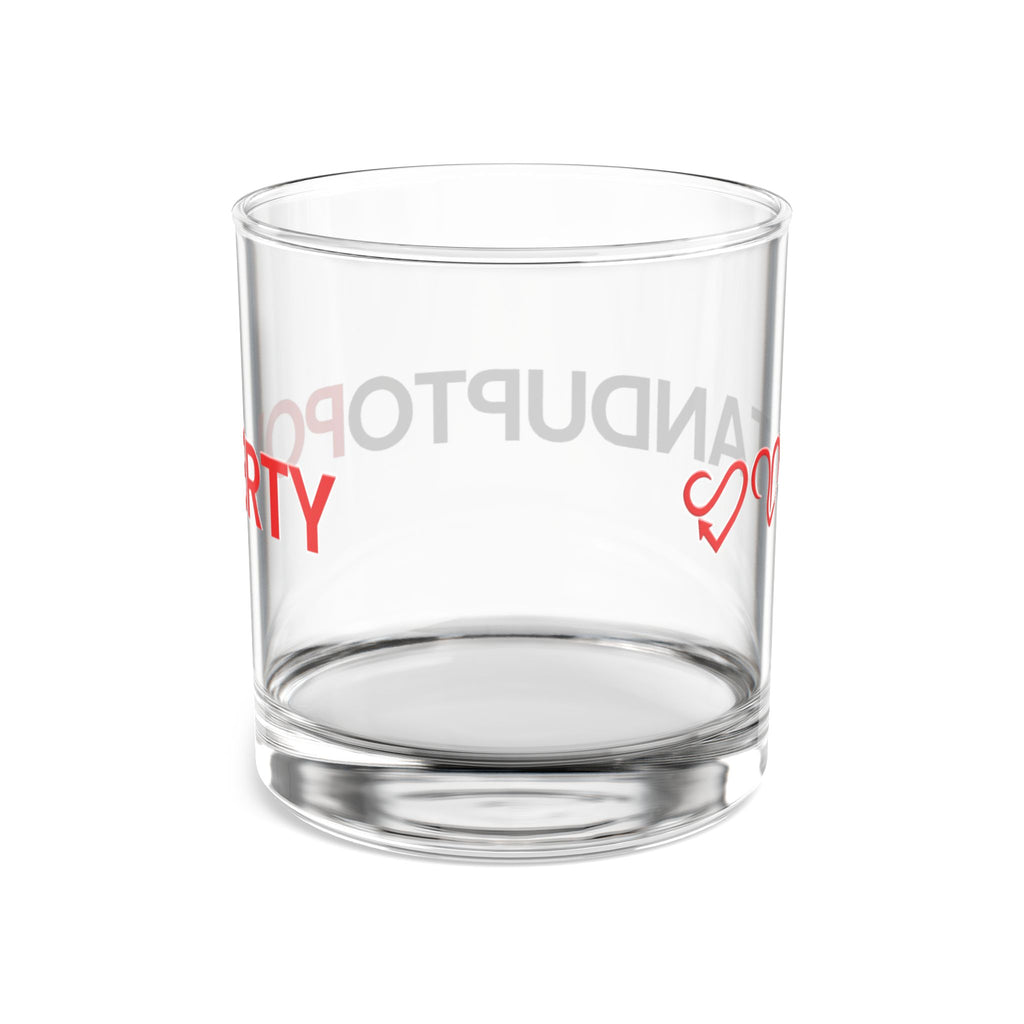 Stand Up To Poverty Rocks Glass