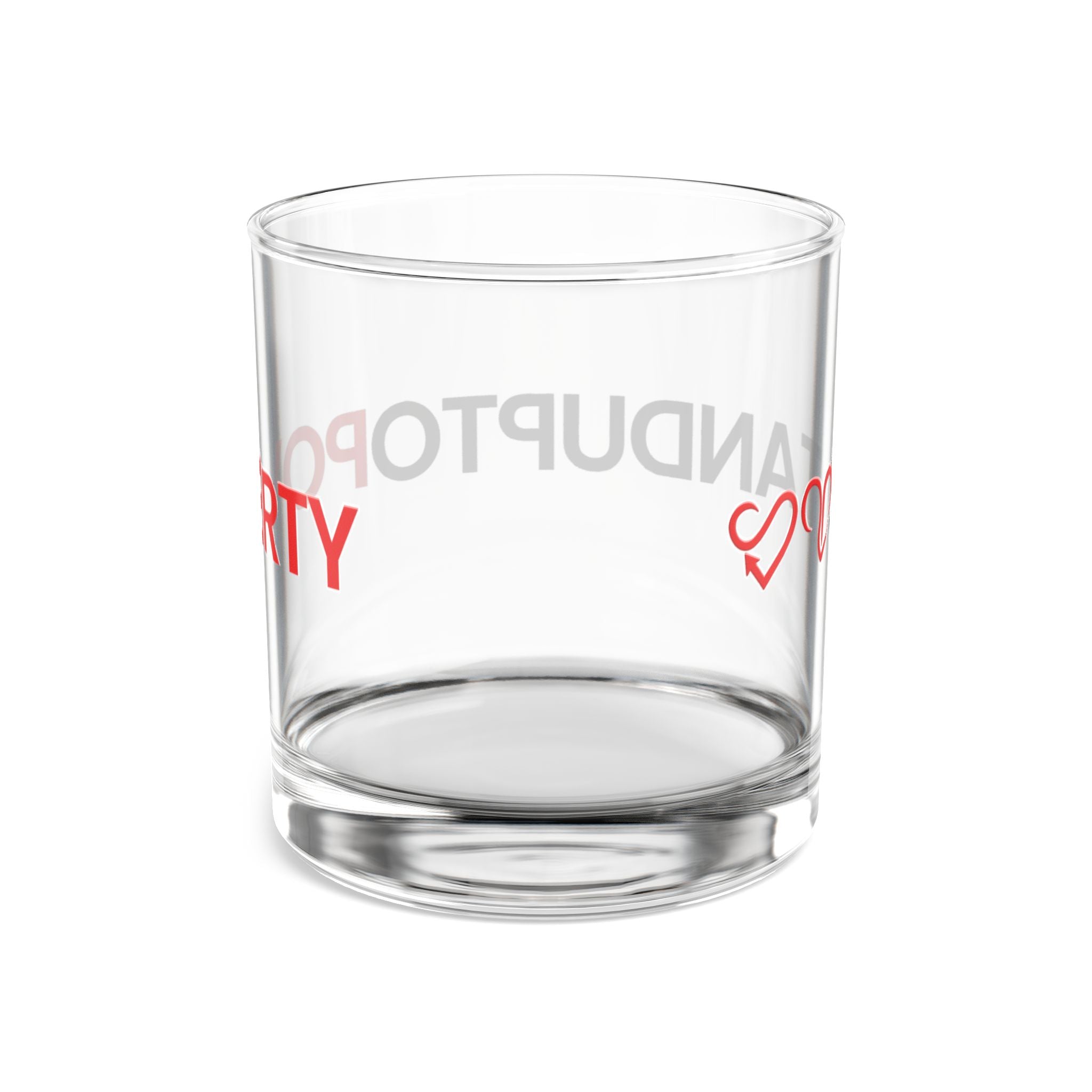 Stand Up To Poverty Rocks Glass