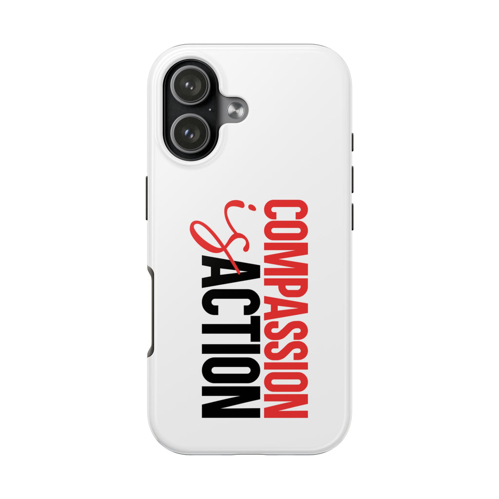 Compassion Is Action iPhone Case — White