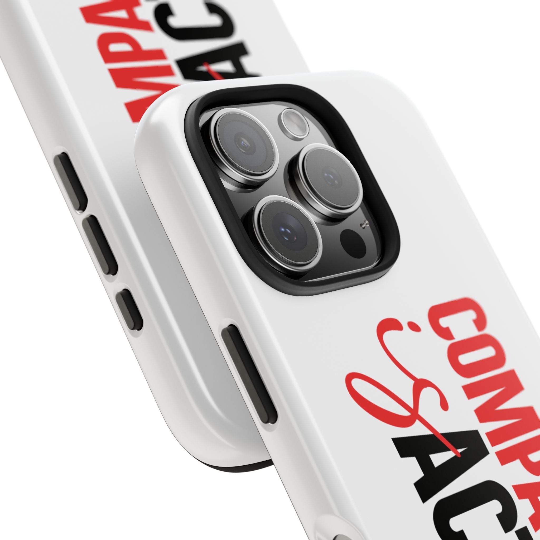 Compassion Is Action iPhone Case — White