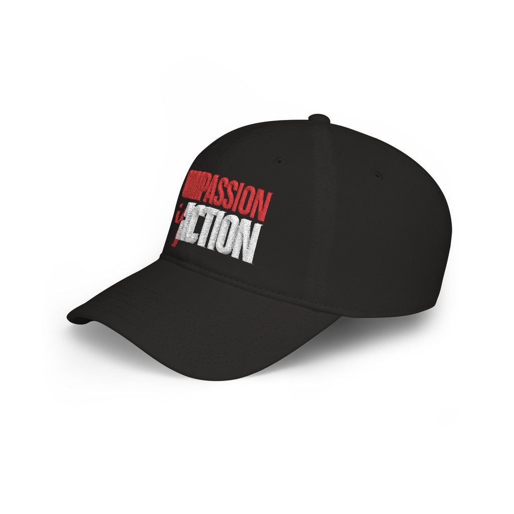 Compassion Is Action Embroidered Baseball Cap - Dark