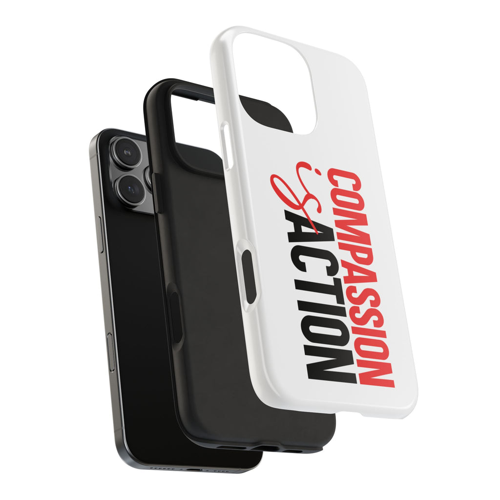 Compassion Is Action iPhone Case — White