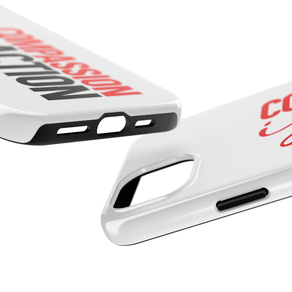 Compassion Is Action iPhone Case — White