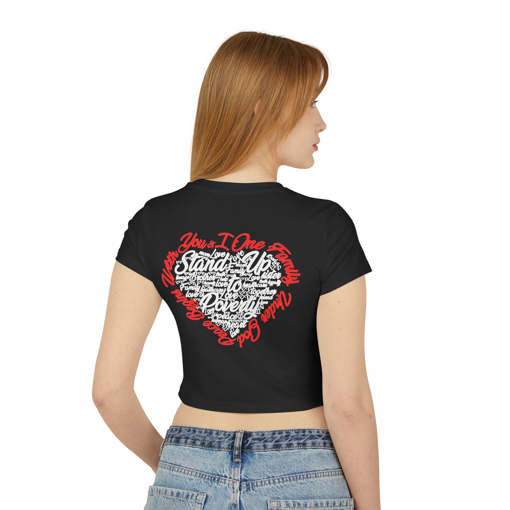 Stand Up To Poverty Cropped Top