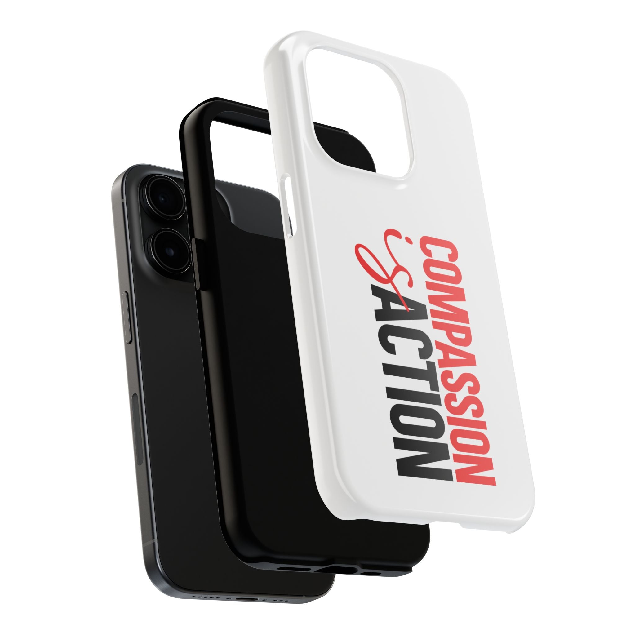 Compassion Is Action iPhone Case — White