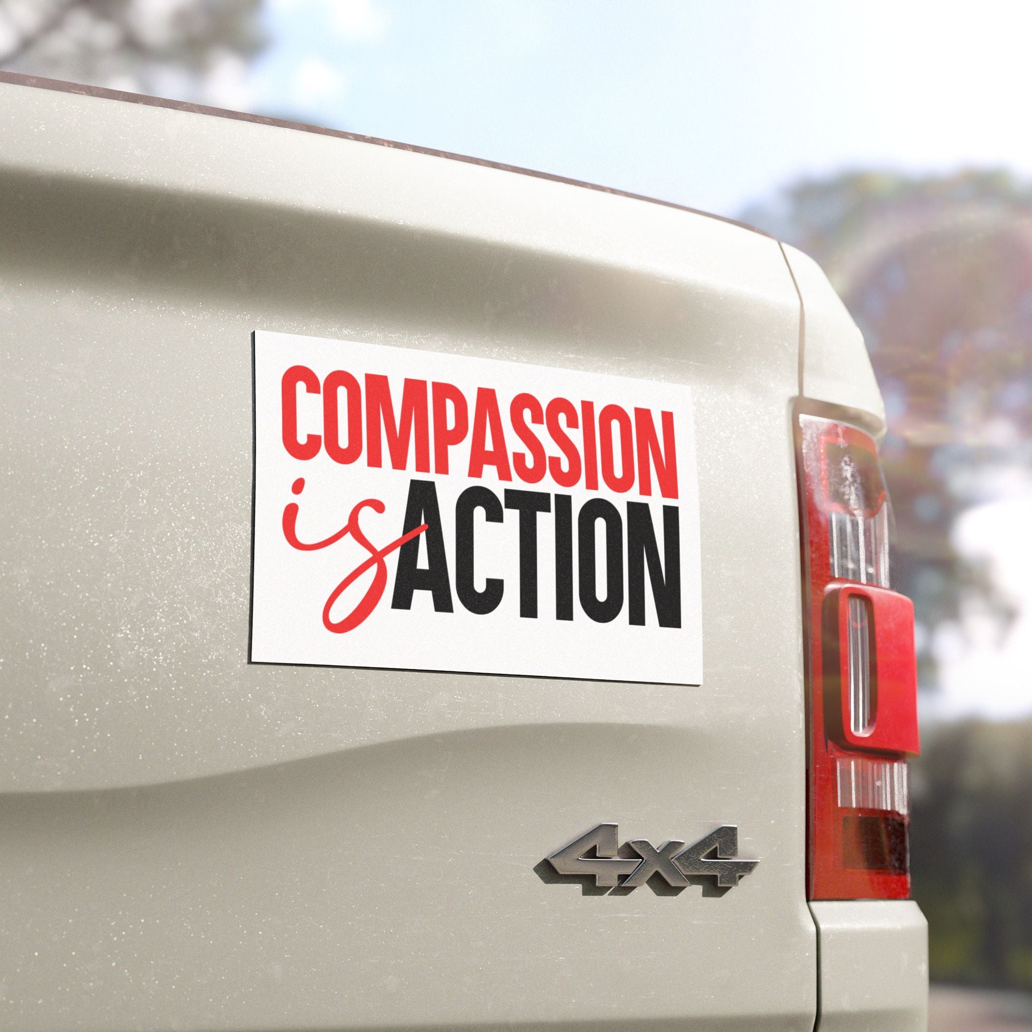 Compassion Is Action Car Magnet